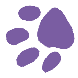 Huella de perro morada La Mascoteca